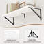 Ensemble de 2 tablettes flottantes blanches profondes - l 32 po x P 8 po avec tablettes noires et supports noirs pour le salon, la cuisine, le bureau et la chambre à coucher
