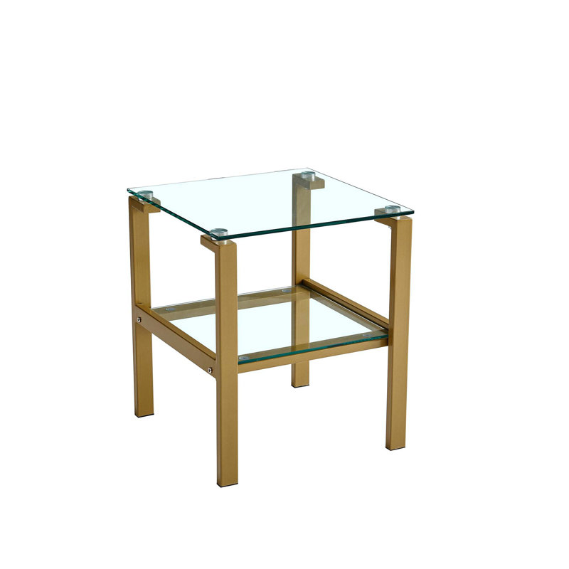 Altaira 17.71'' Glass Top Console Table