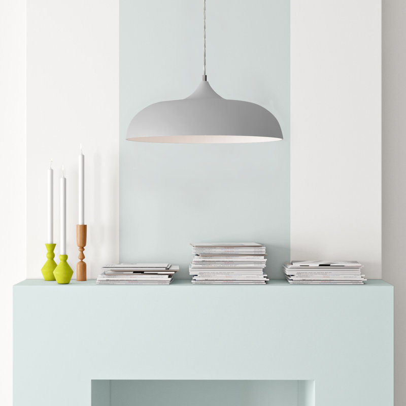 Calzada 1 - Light Dome Pendant, Grey, 45cm x 19 cm