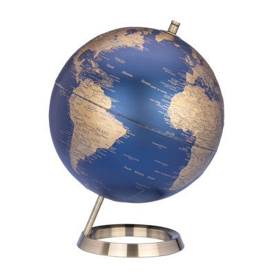 TROIKA 23.5 GRAD 10 Inch Political and Topographical Globe on Metal Stand