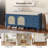 43.5"W Shoe Storage Bench, Shoe Storge With 2 Drawers And 2 Rattan Door-1441068420
