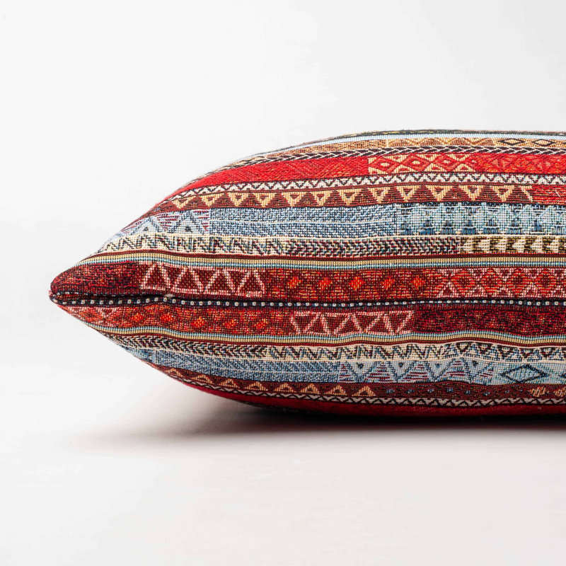 Meridian Stripe Tapestry Cushion in Spice, 43x43cm, Cover only