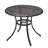 Mcconville Outdoor 3-Piece Bistro Set with Umbrella Hole, Black with Gold-Painted Edge