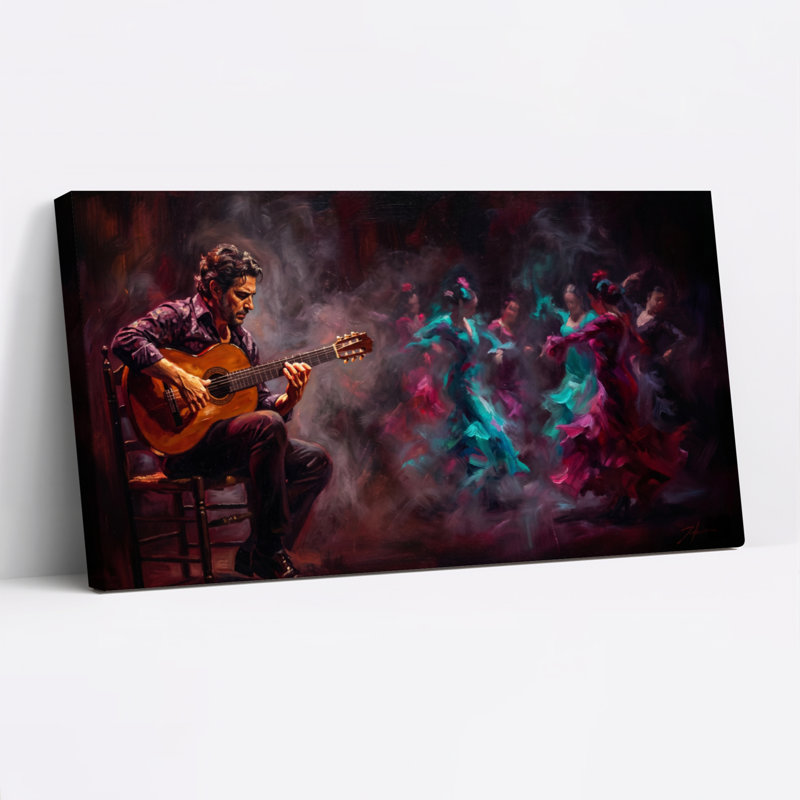 Ensemble de 1 toile murale Flamenco, L 40 po x H 20 po, Toile tendue