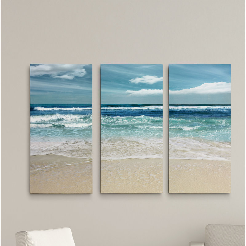 Symphony of the Sea - Ensemble de 3 reproductions d'images sur toiles tendues, H 24 po x l 36 po x P 1,5 po