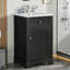 Meuble-lavabo de salle de bain avec lavabo, porte à fermeture douce, support de rangement et tablette réglable-1914219063