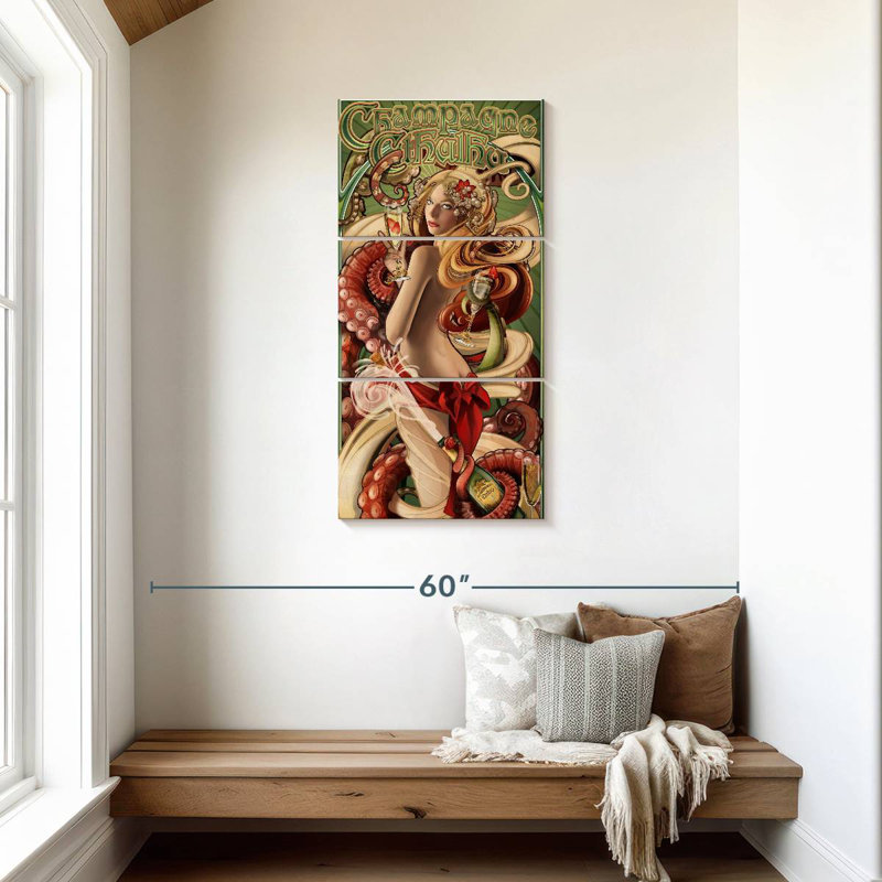 Champagne Cthulhu, 44" H x 21" W