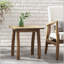 Table d'appoint en bois d'acacia Selma - teint naturel, résistant aux intempéries