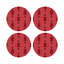 Sous-verres ronds en cuir Gem Rubys Crimson Vegan-963426213