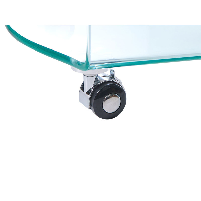 Pedestal End Table, Clear
