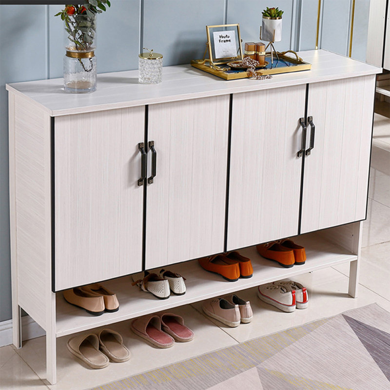 Rangement à chaussures beige en alliage d'aluminium