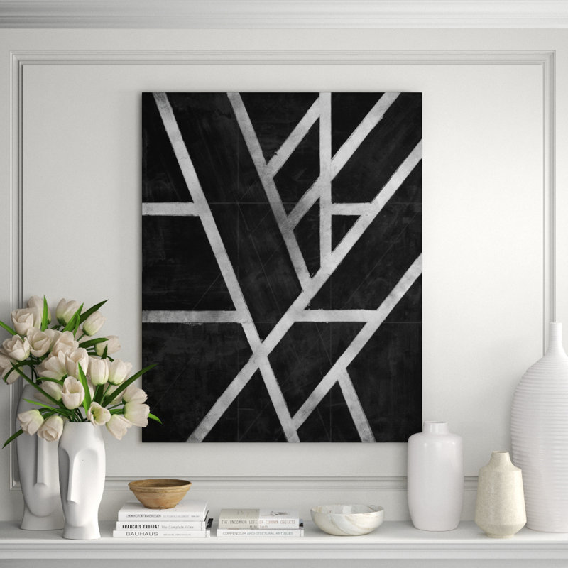 Silver Sheets II Print by Bobby Berk, 45" H x 36" W x 1.5" D, Image Brush Gel