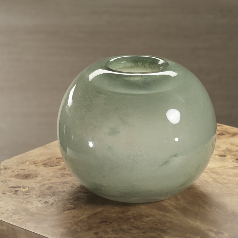 Lumen Sage Blown Glass Vase