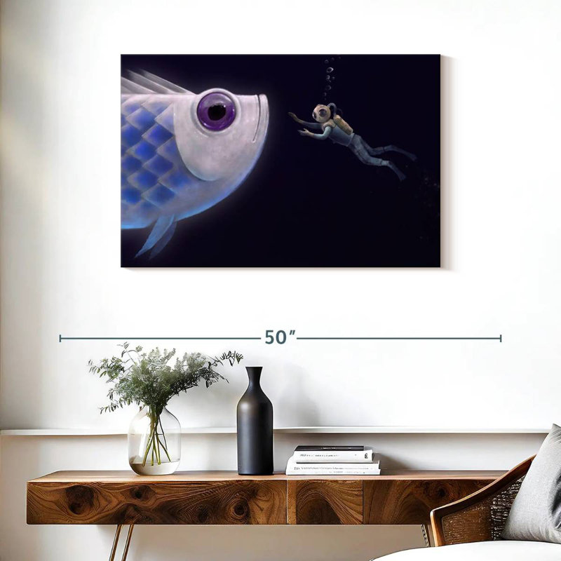 Kelan Deep Sea Fish Encounter, 24" H x 36" W