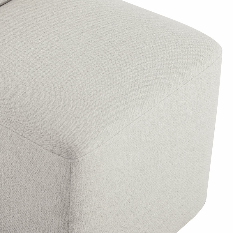 Bralan Polyester Blend Upholstered Back Dining Chair with Casters (Set of 4), Linen