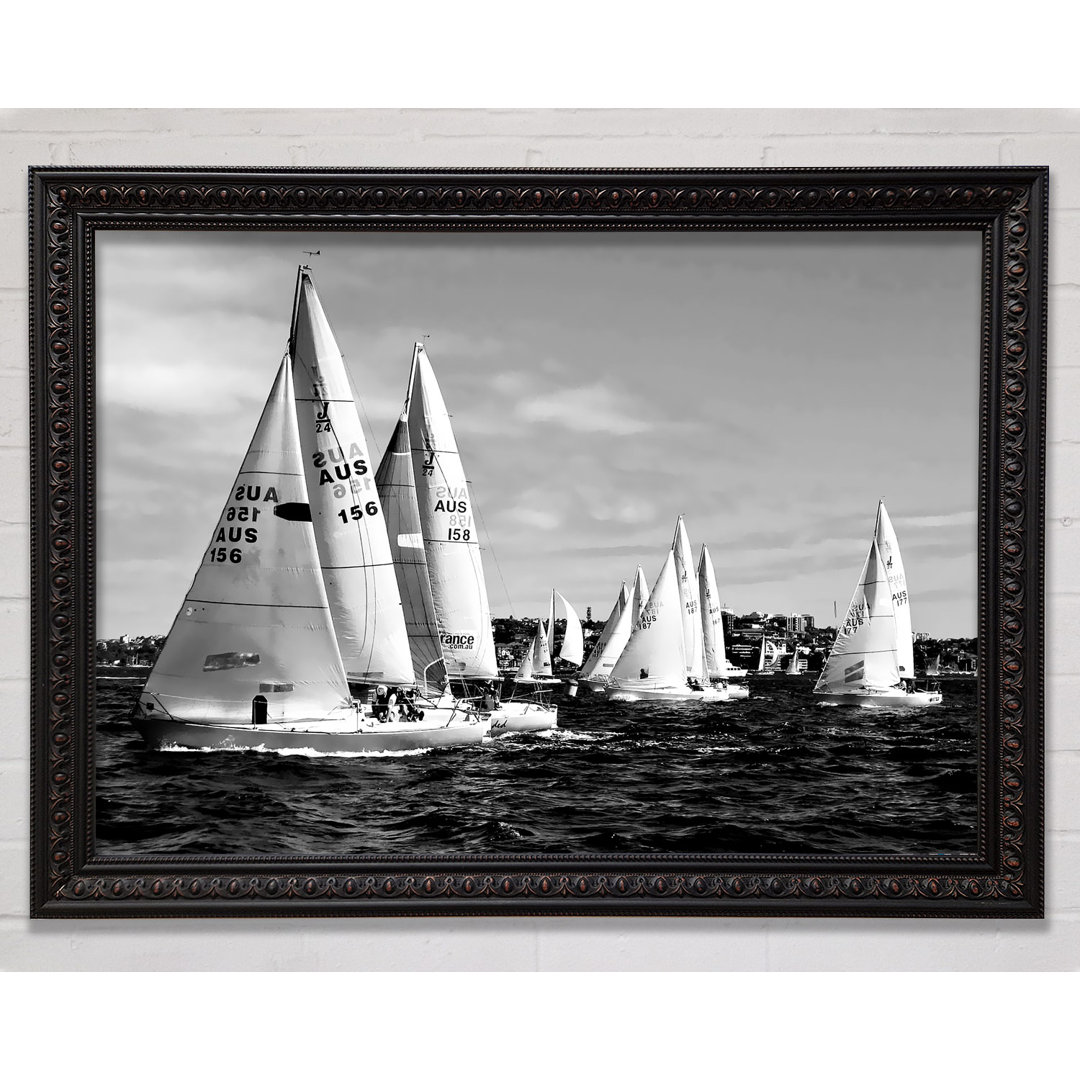 Sailboat Dream B N W - Einzelner Bilderrahmen Kunstdrucke