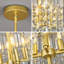 Luminaire suspendu en cristal de style lustre moderne et minimaliste pour îlot de cuisine, salon et salle à manger (paquet de 1)-582026380-582026385