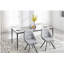 Chaise de salle à manger, chaise en tissu épais, ensemble de pieds en métal 2 pièces, gris-894191197