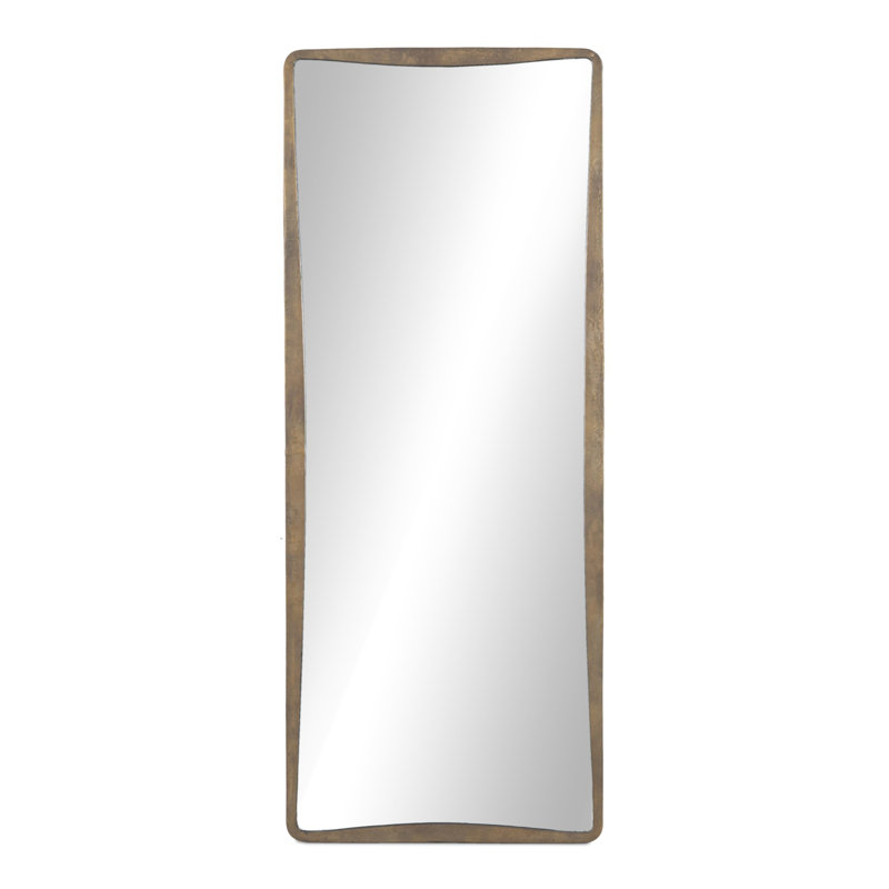 Miroir de sol Regis - Aluminium laiton antique, Laiton antique en aluminium