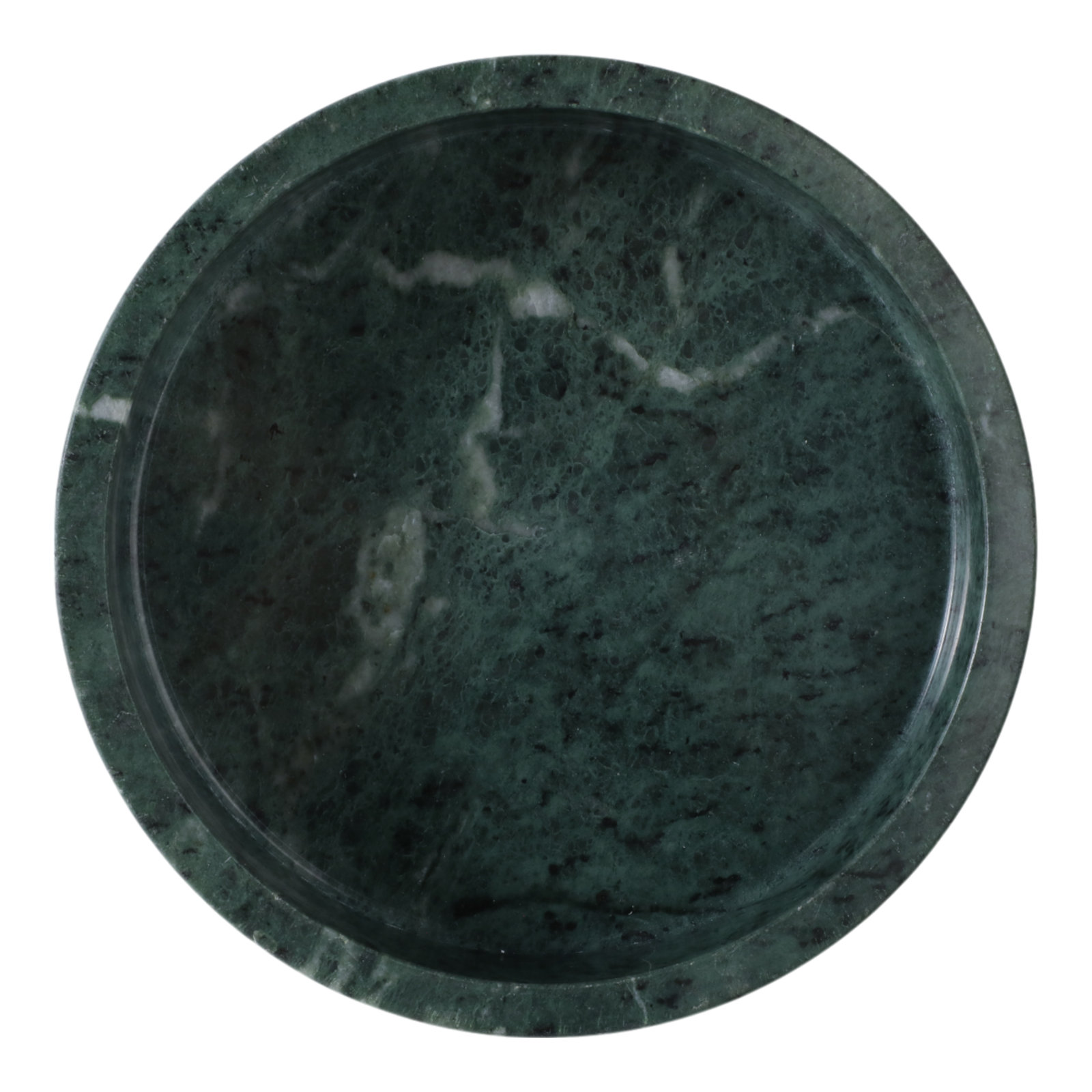 9X6" Marble Bowl On 3 Feet, Green