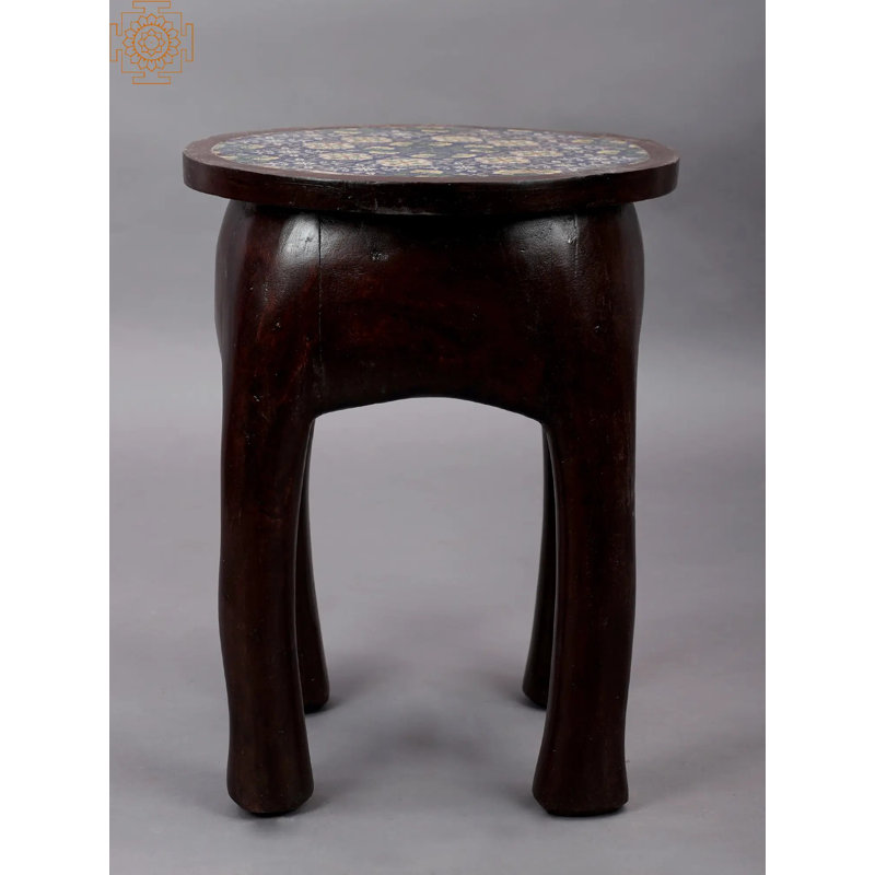 Solid + Manufactured Wood Accent Stool