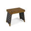 Table d'appoint pliable en bois d'acacia Huntsville au fini noir et brun