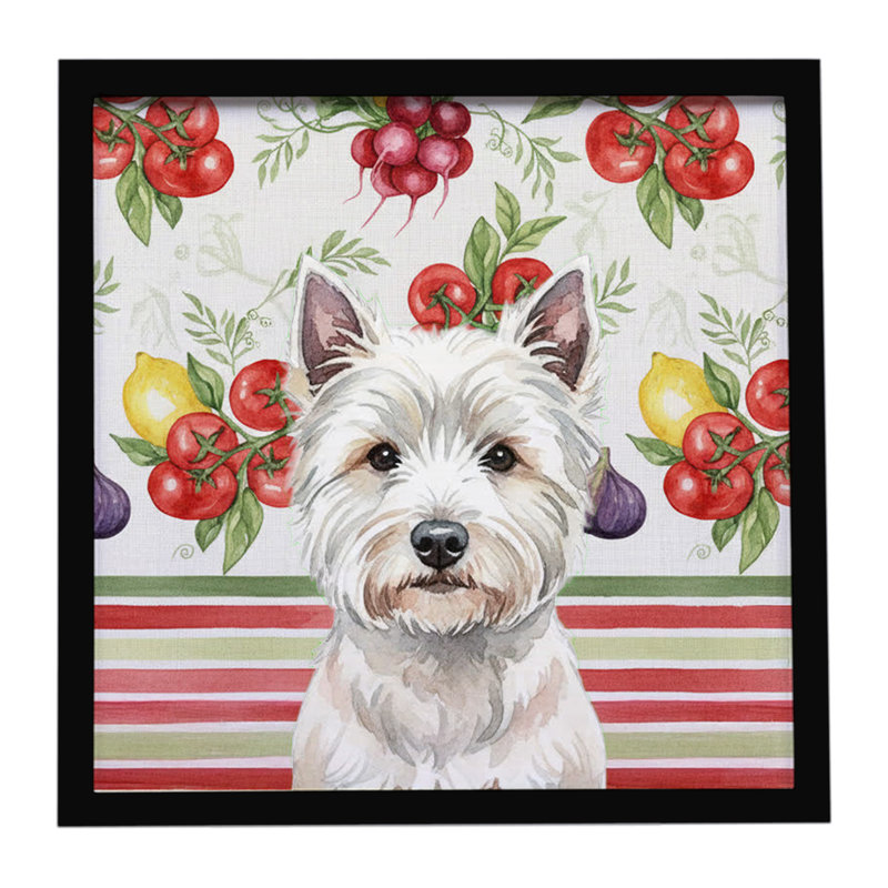 Légumes Westie, impression sur métal encadrée