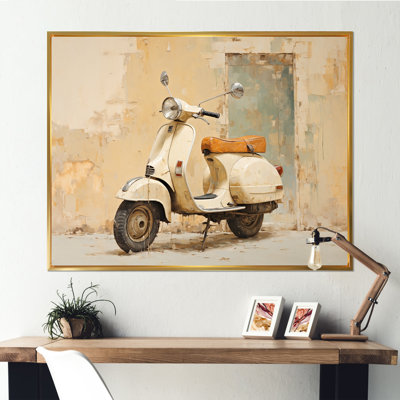 Vintage Scooter Adventures sur impression sur toile