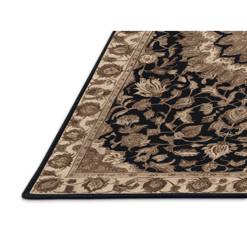 Tapis brun lavable à la machine, Rectangulaire 2 pi x 3 pi