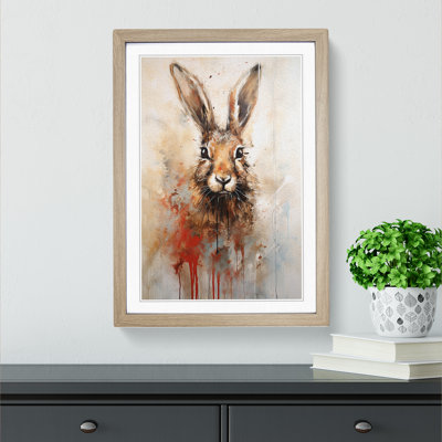 Hare Gestural 1 Piece Single Picture Frame Wall Art