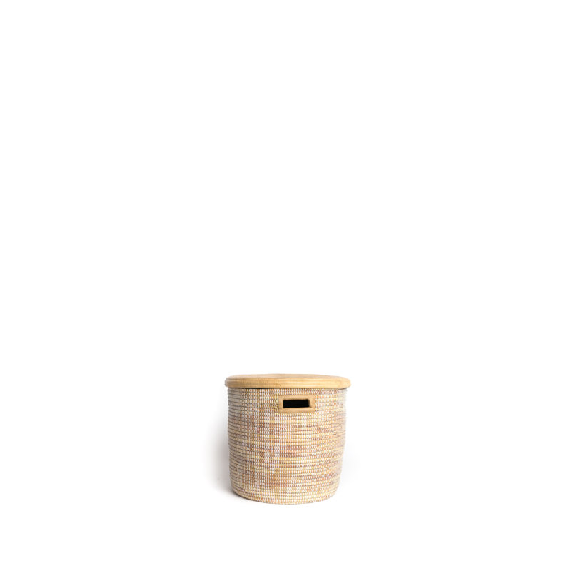 Le panier en ruppie maritime The Cadior, Blanc / beige