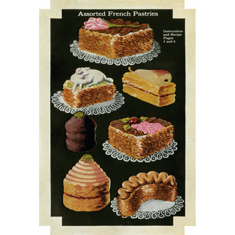 French Pastries IV - Wrapped Canvas Painting, 30cm H x 20cm W x 3.8cm D