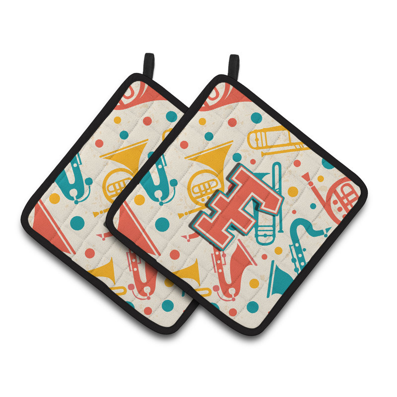 Instruments de musique rétro Potholder, F