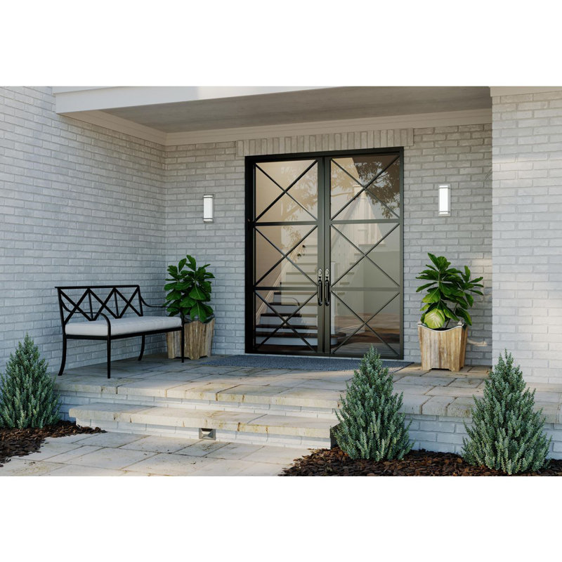 Brushed Nickel Dimmable LED Step Light with Gasketed Lens