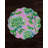 Vida Hydrangeas & Daisies Reversible Round Placemats (Pink & Green)