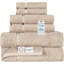 Ensemble de serviettes en coton turc Balsamo - 6 serviettes à séchage rapide, articles de bain ultra doux et absorbants, 2 serviettes de bain, 2 serviettes à main et 2 débarbouillettes-1150947400
