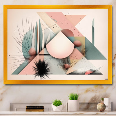 «Sharp Pastel Mountains», art mural moderne sur toile géométrique
