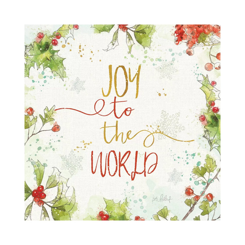 Christmas Sentiments V by Katie Pertiet - Wrapped Canvas Gallery-Wrapped Canvas Giclée, 30.48 cm H x 30.48 cm W