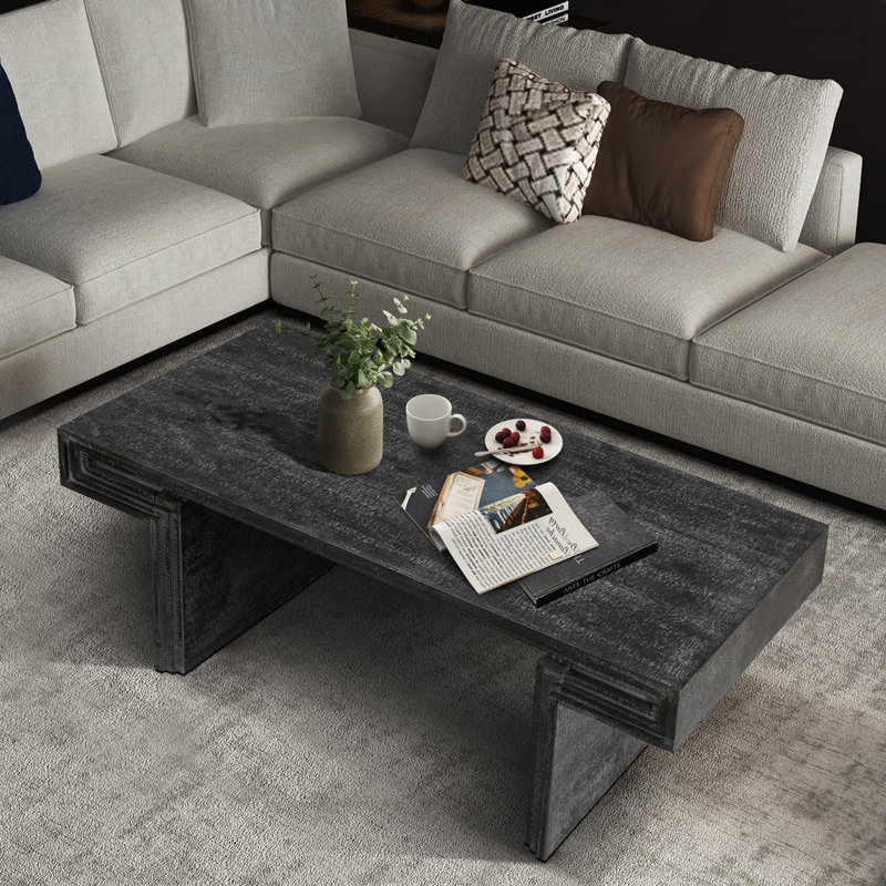 Table basse rectangulaire, Noir antique