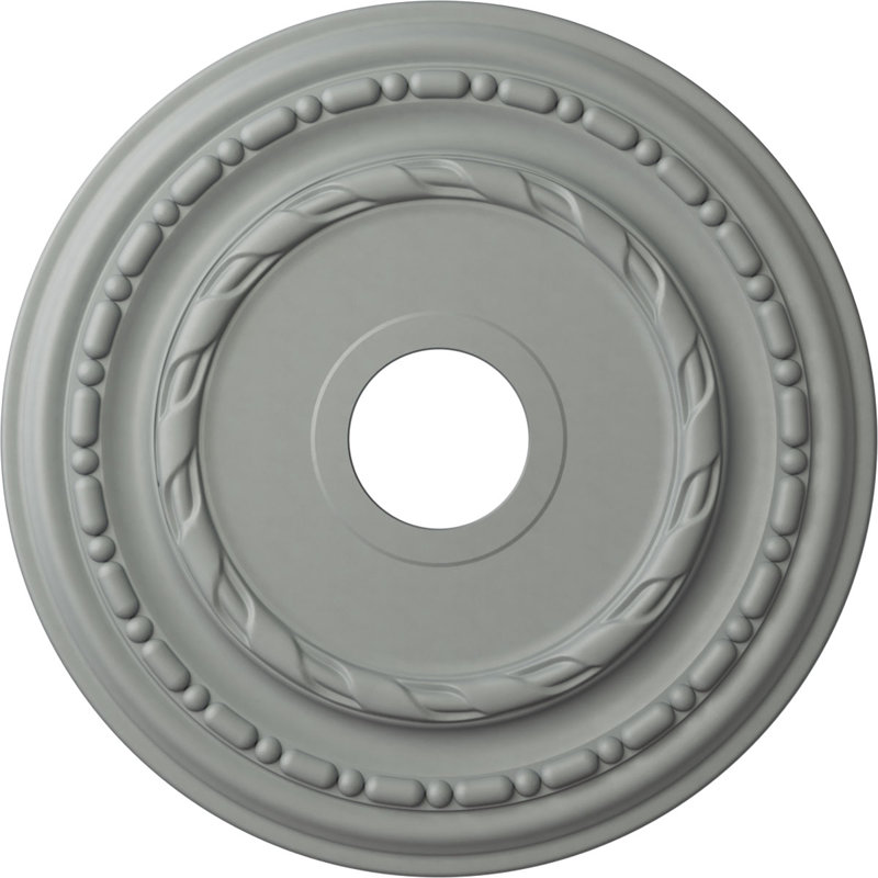 Endurathane Dublin Ceiling Medallion, 17 7/8"OD x 3 5/8"ID x 1 1/4"P (Fits Canopies up to 5 1/8"), Factory Primed, Primed