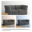 Berlare 2 - Piece Upholstered Compression Gray Corduroy Modular Sectional Sofa – Fully Compressed, No Assembly Required-101859786