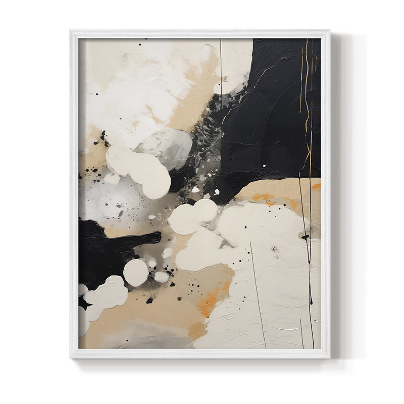 "ABSTRACT Series DIX" par J Paul, Blanc / Blanc, H 11 po x l 9 po