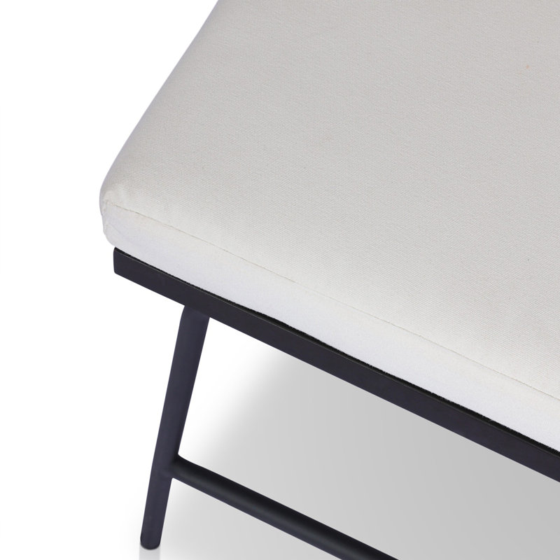 Crete Outdoor Dining Side Chair, Black