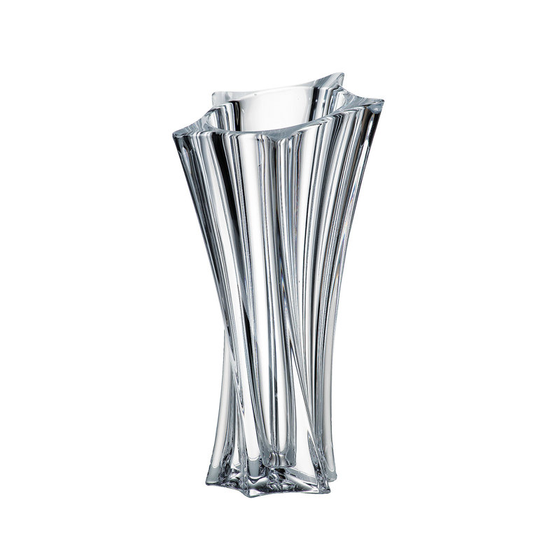 Barry Lead Free Crystal Table Vase, 13"H x 6.7"W x 6.7"D