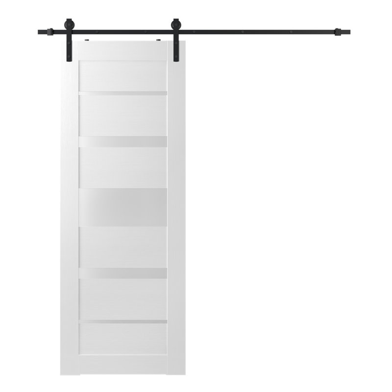 Porte de grange Kina, Blanc, 29,75 po x 95,24 po