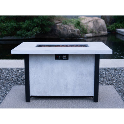 Foyer de table d'extérieur au gaz propane - procédé de sculpture résistant aux températures élevées de 50 000 BTU