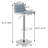 Plouffe Swivel Upholstered Adjustable Height Counter Stool with Metal Frame