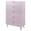 Armoire ACME Gaines, finition rose ultrabrillante