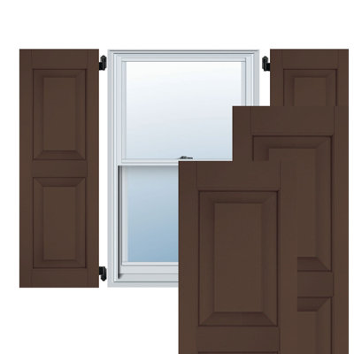 Sapele Mahogany Raised Panel Shutters (Per Pair)