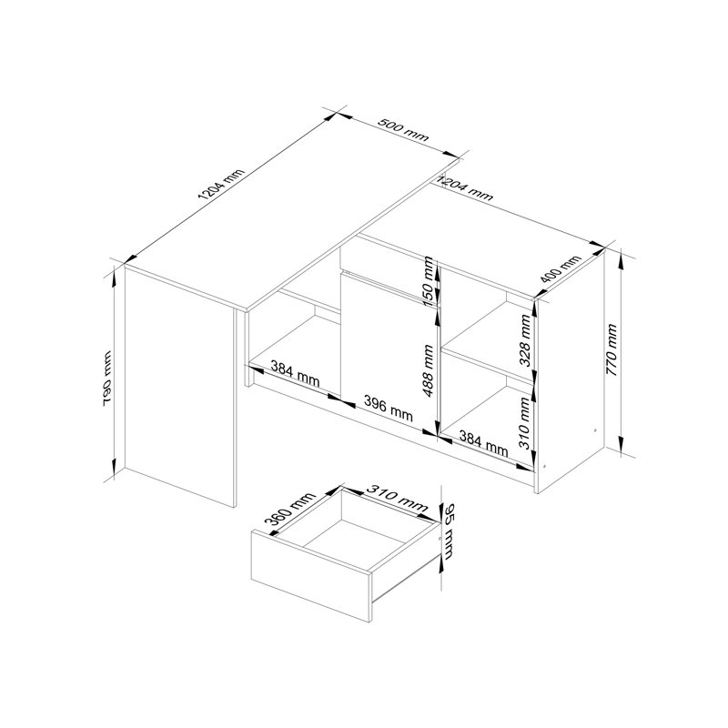 Sidsel L-Shaped Desk
